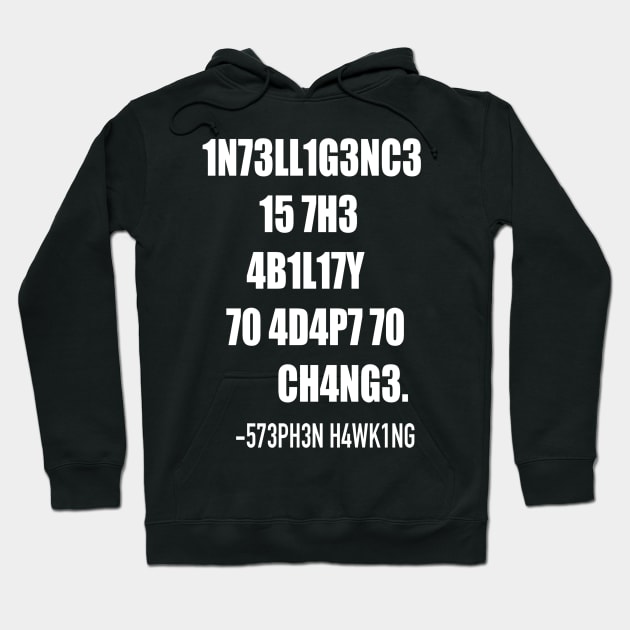 Intelligence (white lettering) Hoodie by Timzartwork